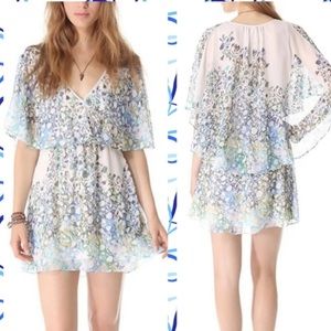 Free People Sparks Fly Mini layered cape dress size M